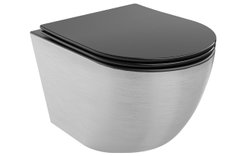 Підвісний унітаз MEXEN LENA BRUSHED SILVER BLACK MATT