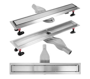 Трап для душа REA NEOX 60 SUPERFLOW BRUSHED STEEL 2в1 сталь REA-G2705