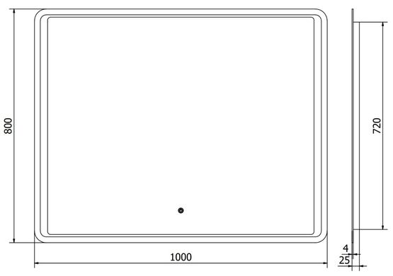 Дзеркало MEXEN ZUSA 120x80 LED прямокутне