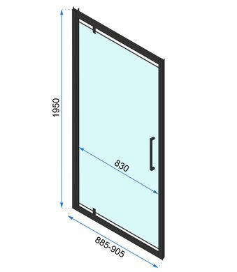 Душевая дверь REA RAPID SWING 90 BLACK REA-K6409